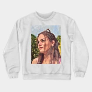 Portrait of a Young Woman Crewneck Sweatshirt